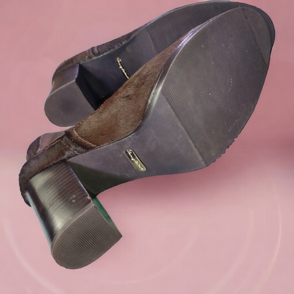 Tommy Bahama Calf Hair Ankle Booties Brown Size 10 - Picture 8 of 10